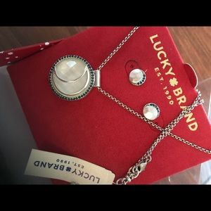 Lucky brand necklace and earrings